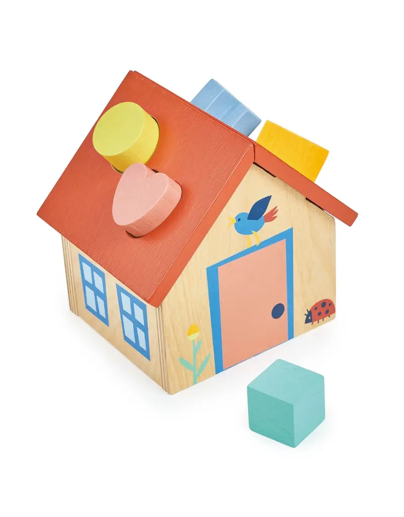 Mentari Mentari Shape Sorter House wood