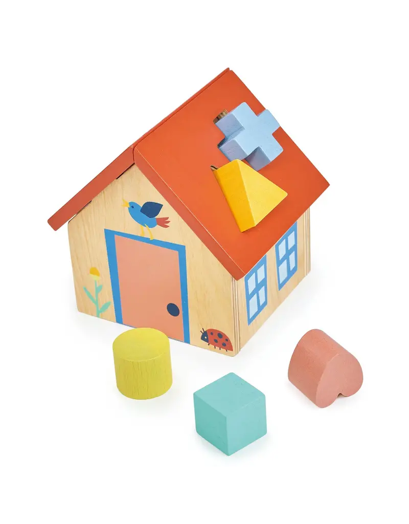 Mentari Mentari Shape Sorter House wood