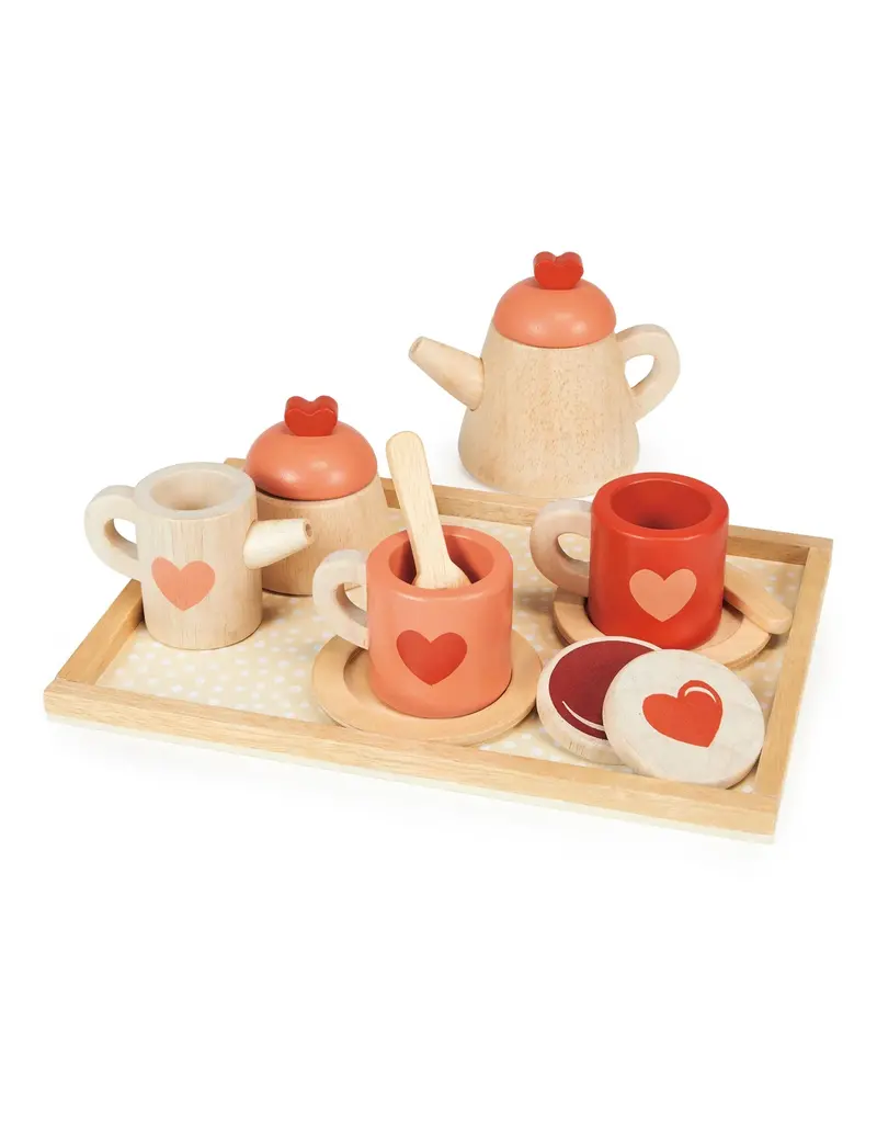 Mentari Mentari Tea Time Tray Set wood