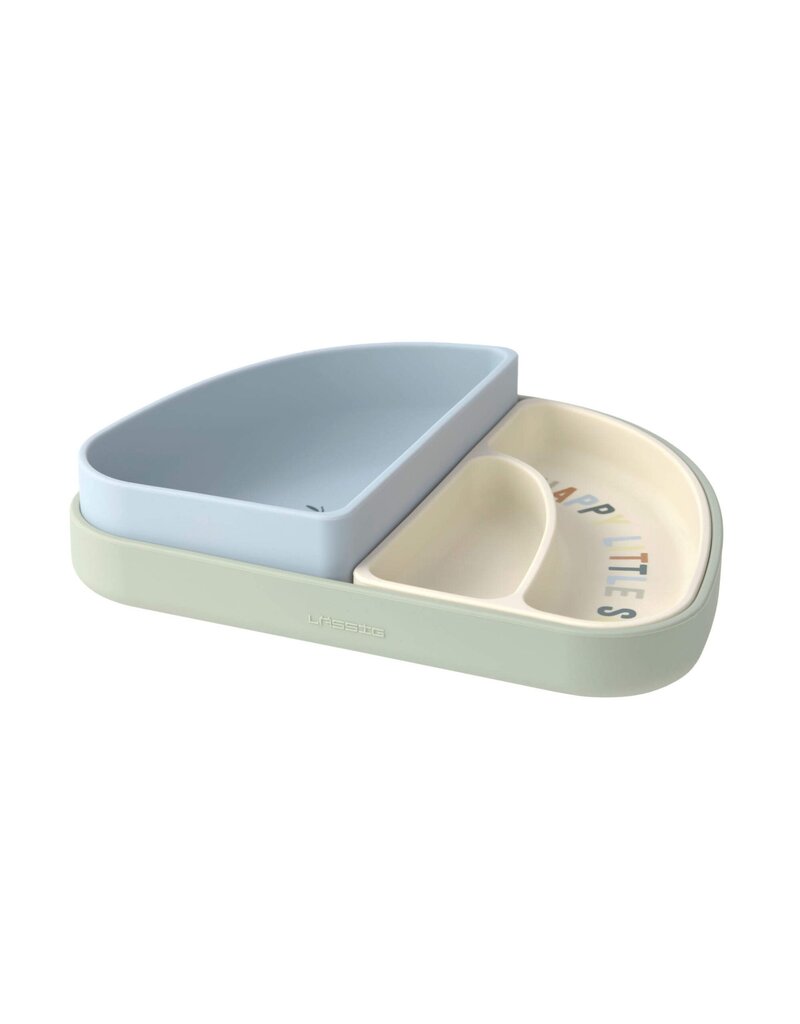 Lassig Lassig Siliconen Dish Set Happy Fruits Lemon 3st