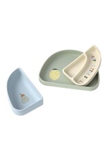 Lassig Lassig Siliconen Dish Set Happy Fruits Lemon 3st