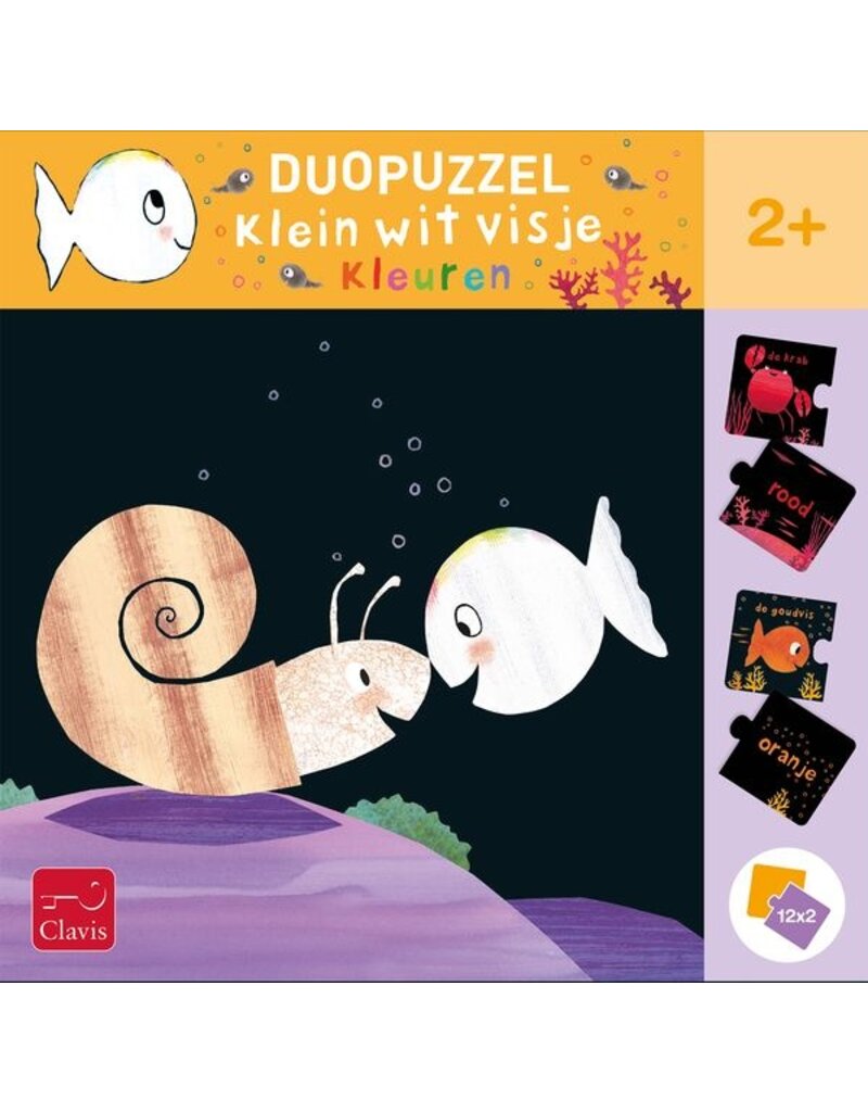 Clavis Clavis Duopuzzel Klein wit visje Kleuren
