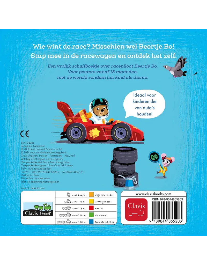 Clavis Clavis boek "Beertje Bo Racepiloot"
