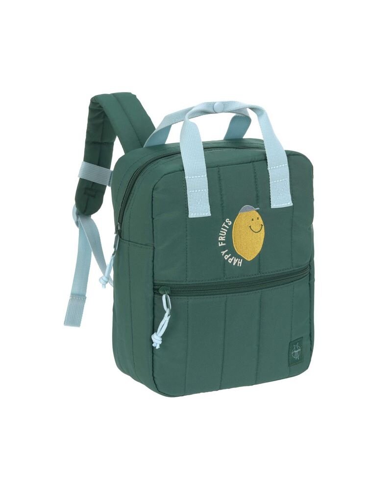 Lassig Lassig Mini Square Backpack Little Gang Lemon Dark Green