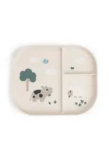 Done by Deer Done by Deer Foodie compartment plate Tiny farm Sand
