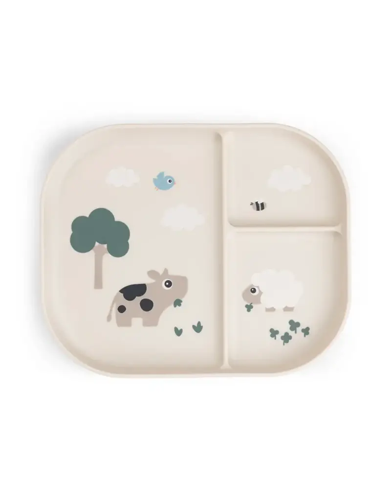 Done by Deer Done by Deer Foodie compartment plate Tiny farm Sand