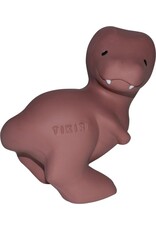 Tikiri Tikiri mijn eerste dinosaurus mix 6-11cm natuurlijk rubber met belletje