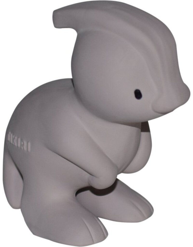 Tikiri Tikiri mijn eerste dinosaurus mix 6-11cm natuurlijk rubber met belletje