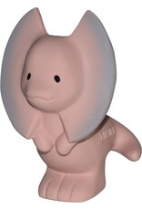 Tikiri Tikiri mijn eerste dinosaurus mix 6-11cm natuurlijk rubber met belletje