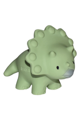 Tikiri Tikiri mijn eerste dinosaurus mix 6-11cm natuurlijk rubber met belletje