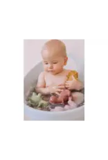 Tikiri Tikiri mijn eerste dinosaurus mix 6-11cm natuurlijk rubber met belletje