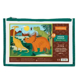 Mudpuppy Mudpuppy puzzel: dino park 36x28cm 12-delig, in zakje met ritssluiting