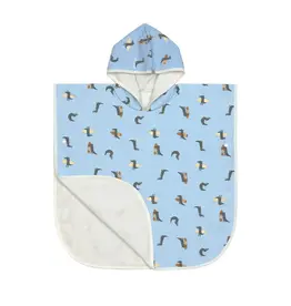 Lassig Lassig Beach Poncho Crocodile sky blue