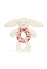 Jellycat Jellycat blossom cream bunny berry ring rattle