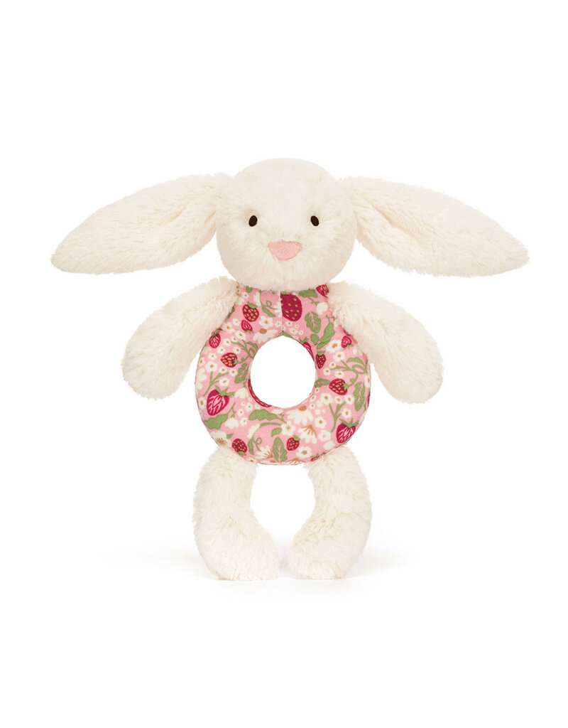 Jellycat Jellycat blossom cream bunny berry ring rattle