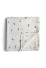 Mushie swaddle whales