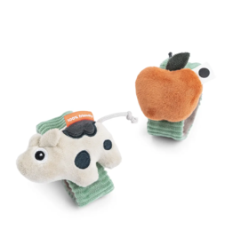 Done by Deer Done by Deer Wrist rattle set 2-pack Dotti Green