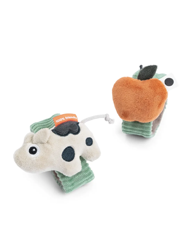 Done by Deer Done by Deer Wrist rattle set 2-pack Dotti Green