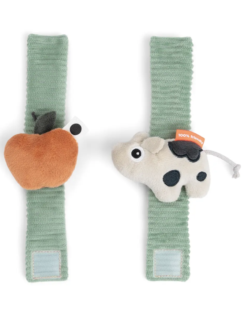 Done by Deer Done by Deer Wrist rattle set 2-pack Dotti Green