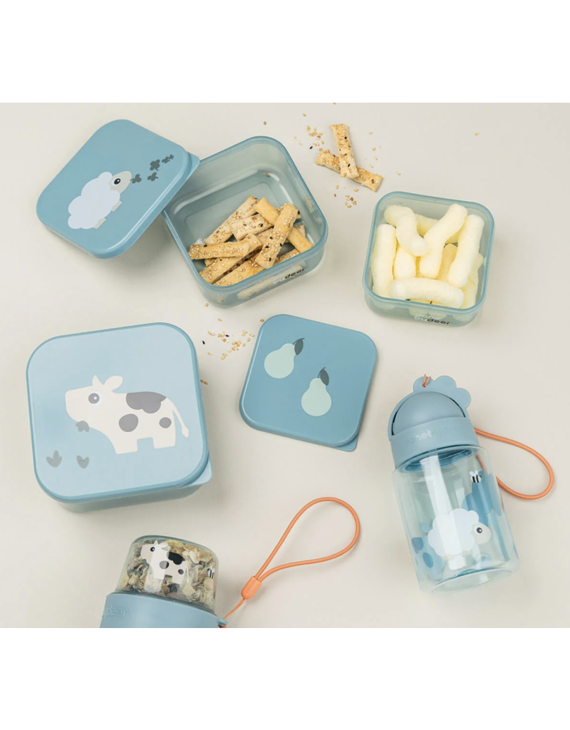 Done by Deer Done by Deer Snack box set 3 pcs Tiny farm Blue