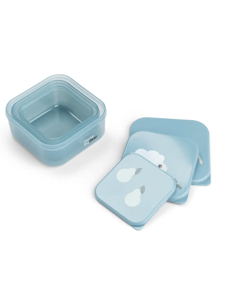 Done by Deer Done by Deer Snack box set 3 pcs Tiny farm Blue