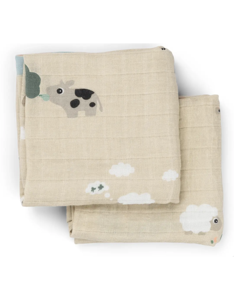 Done by Deer Done by Deer burp cloth tiny farm sand