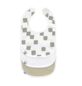 Lassig Lassig newborn bib 3 pcs Happy Fruits light kaki