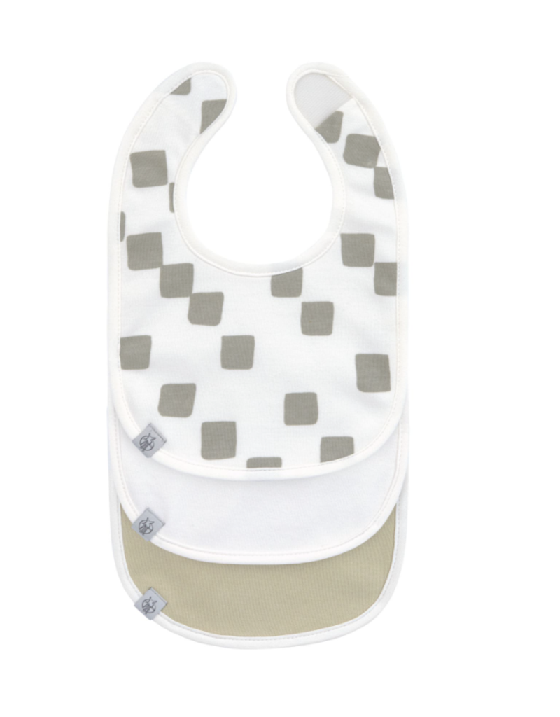 Lassig Lassig newborn bib 3 pcs Happy Fruits light kaki