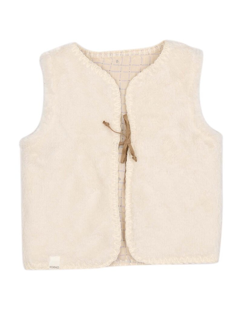 Koeka Koeka Babyvest reversible Lind warm white