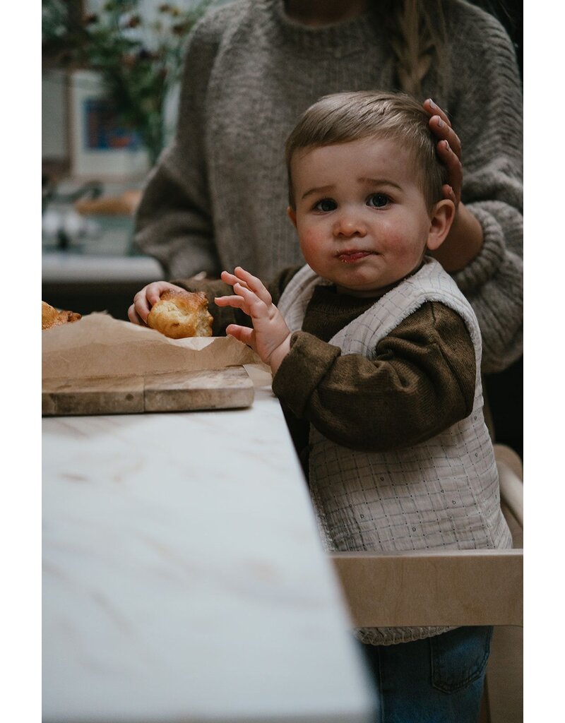 Koeka Koeka Babyvest reversible Lind warm white