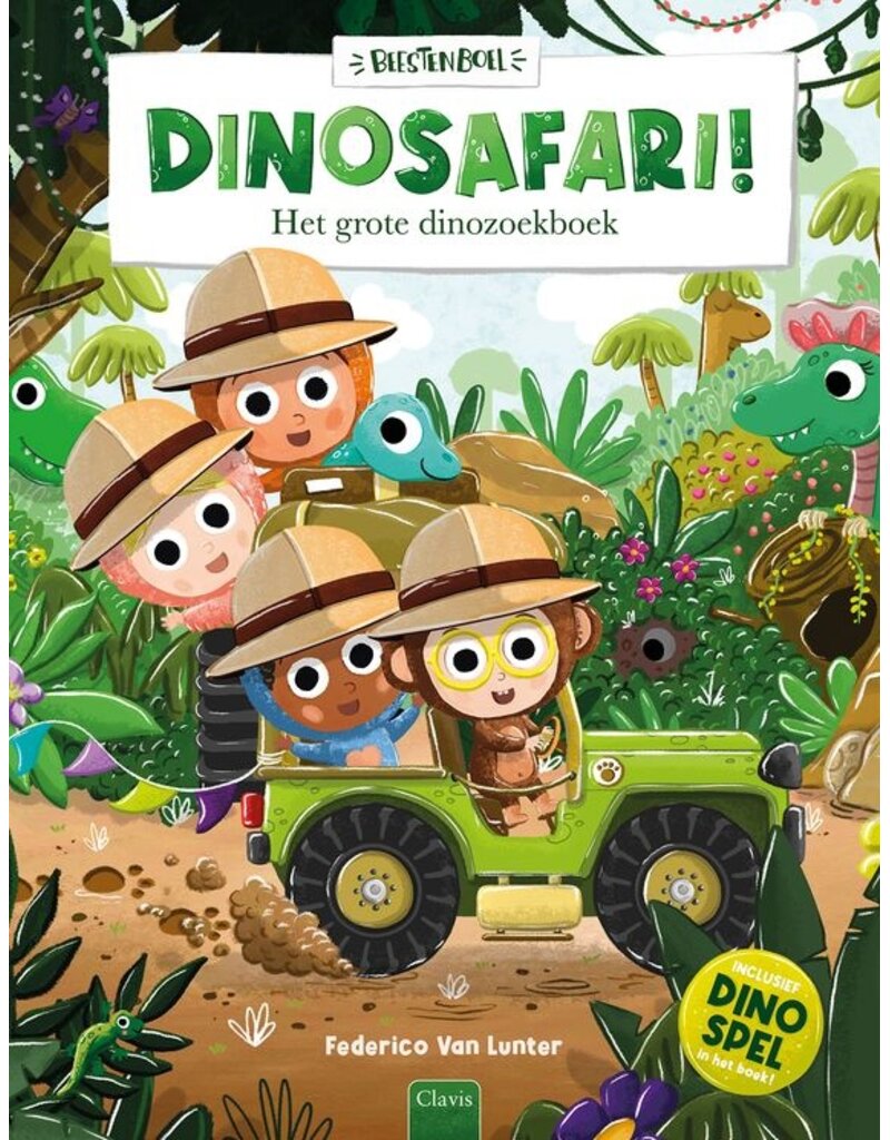 Clavis Clavis Het grote dinozoekboek "Dinosafari!"