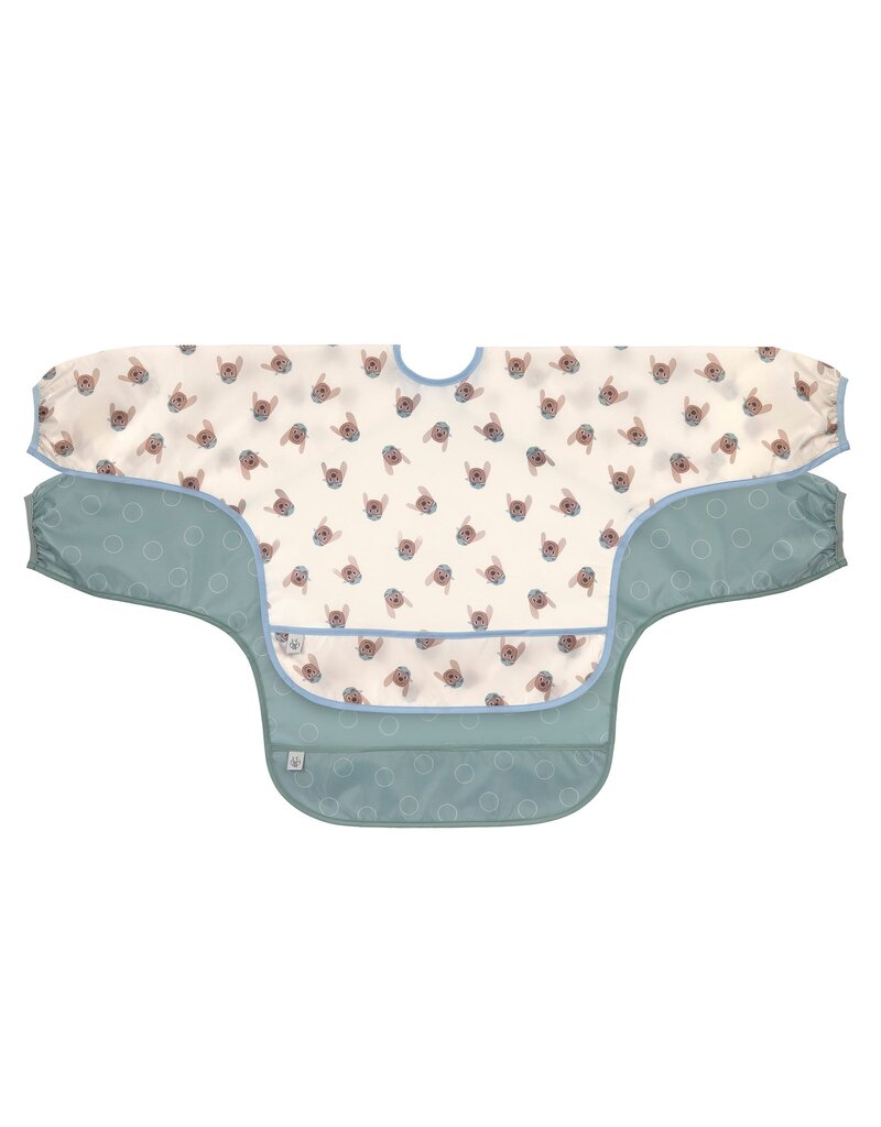 Lassig Lassig Long Sleeve Bib 2 pcs Tiny Team Dog