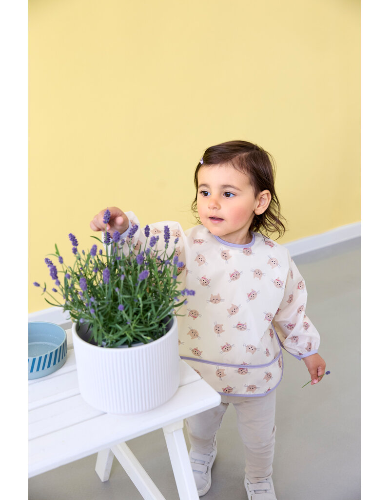 Lassig Lassig Long Sleeve Bib 2 pcs Tiny Team Cat