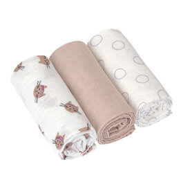 Lassig Lassig Swaddle & Burp Blanket Cat