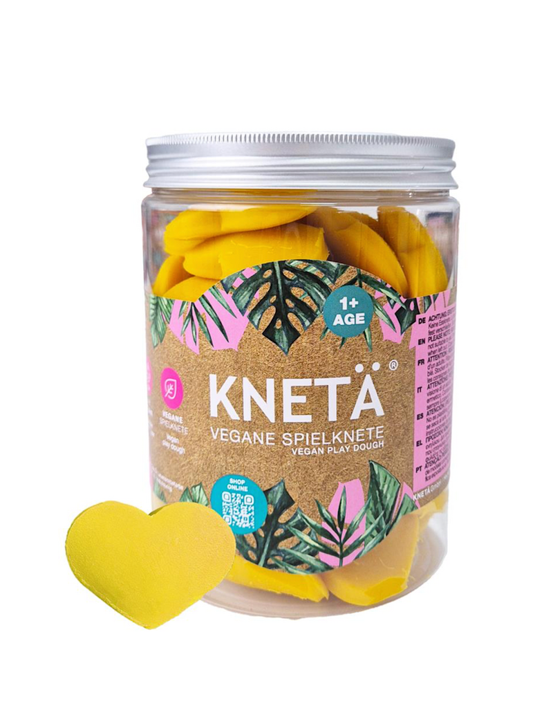 Knetä Knetä Speelklei vegan Hearts yellow