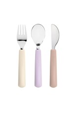 Lassig Lassig Cutlery with Silicone Handle 3 pcs Tiny Team Cat