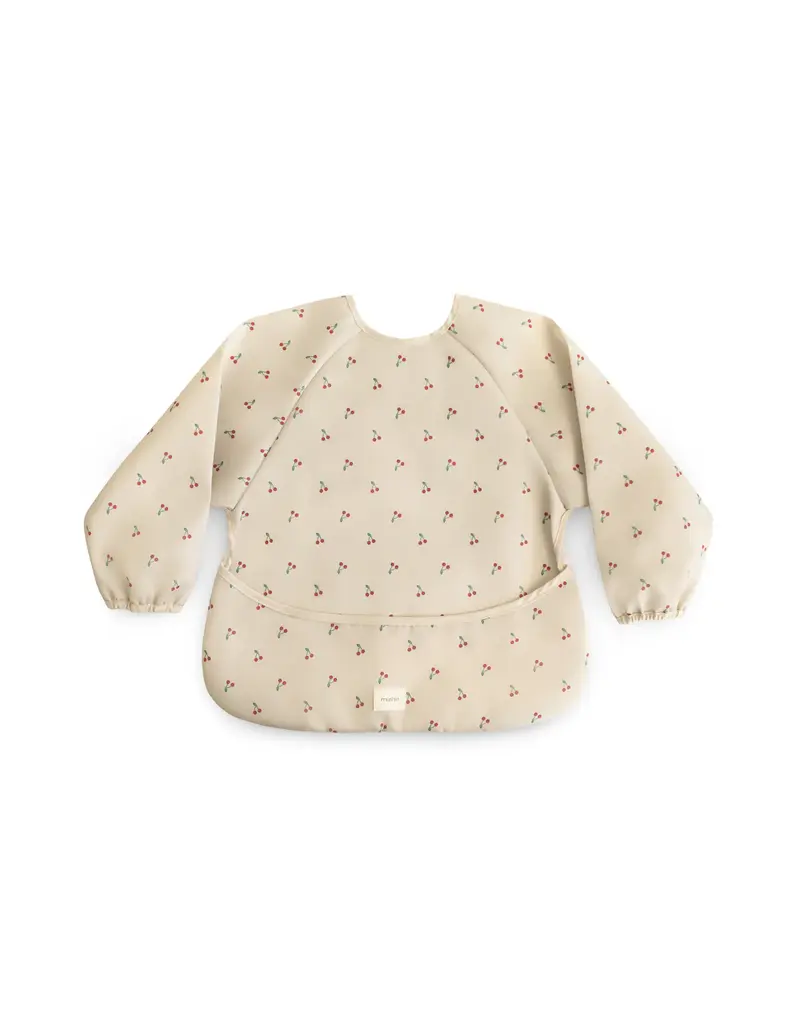 Mushie Mushie Long Sleeve Bib Cherries