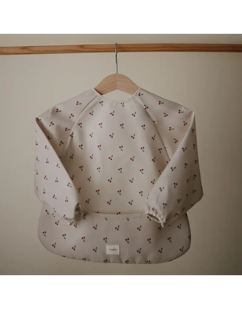 Mushie Mushie Long Sleeve Bib Cherries