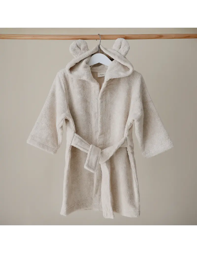 Mushie Mushie Bear Robe Moss 2-4y