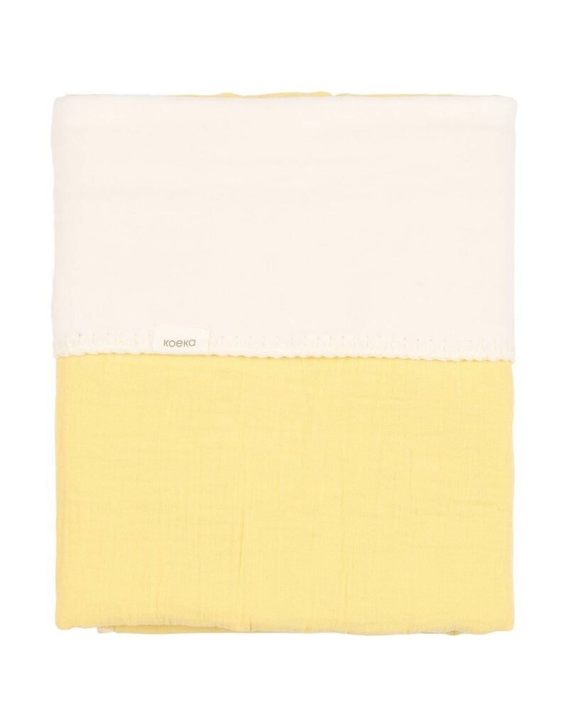 Koeka Koeka wiegdeken cotton fleece Faro Honey