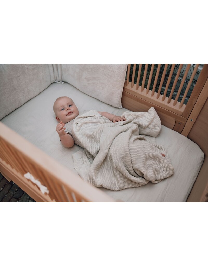 Koeka Koeka wiegdeken Lisbon Powder white