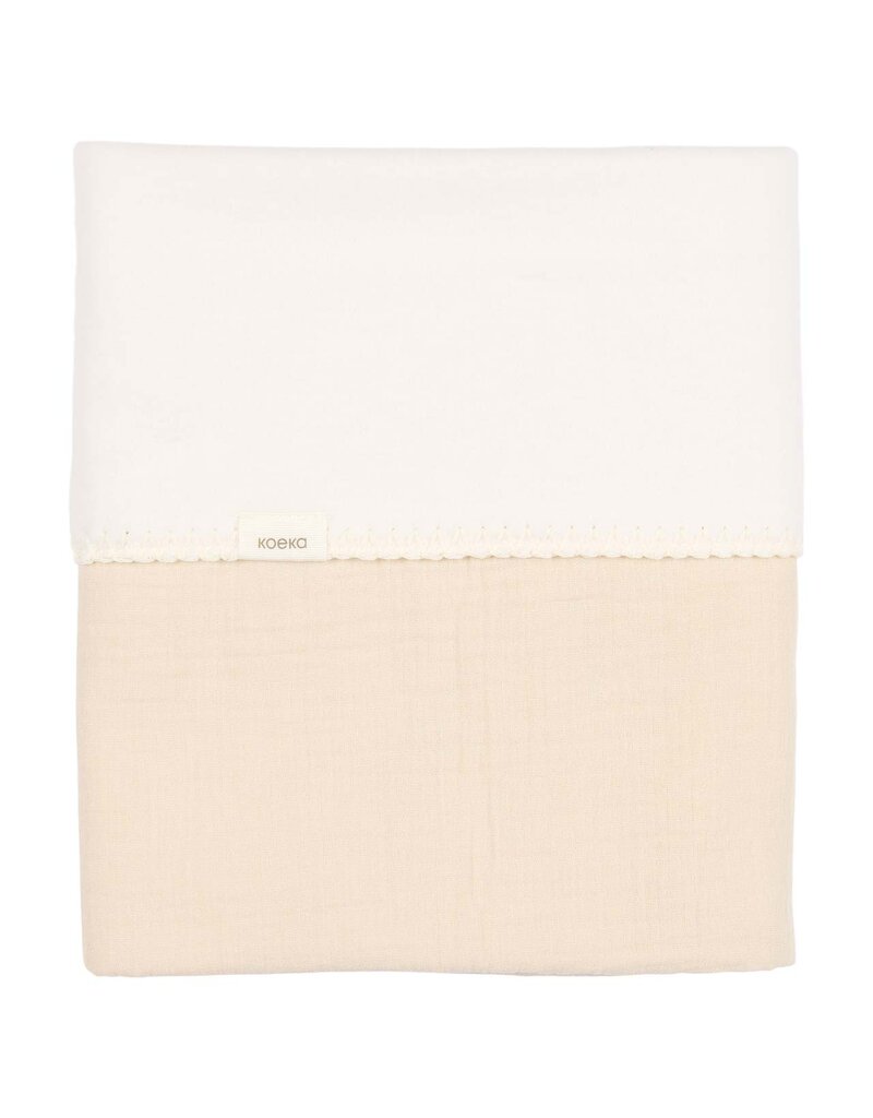 Koeka Koeka Wiegdeken cotton fleece Faro warm white