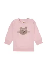 Lassig Lassig kinder sweater GOTS cat cloud pink