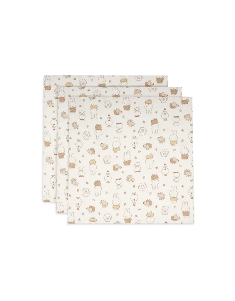 Jollein Jollein Hydrofiele doeken 70x70cm Miffy Family Farm