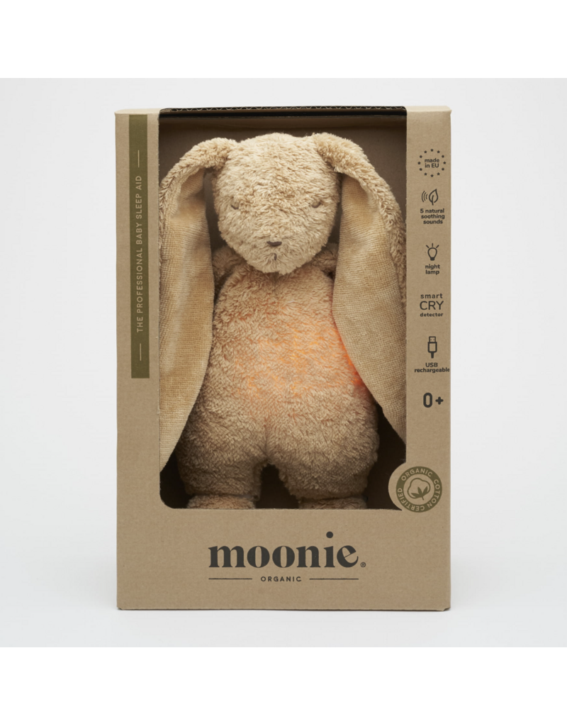 Moonie Moonie 2.0 humming bunny with a lamp cappuccino