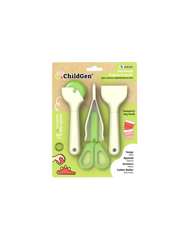 ChildGen Childgen play dough modelling set sand/green