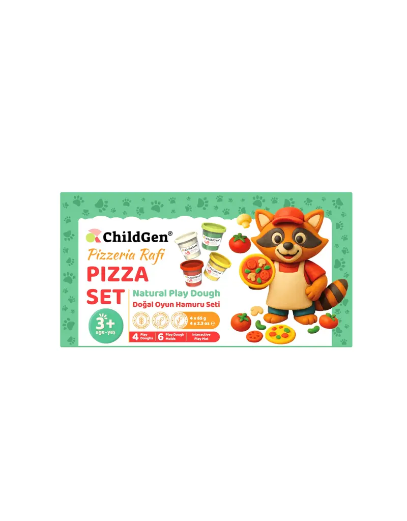 ChildGen Childgen Play Dough Paw Pals pizza set