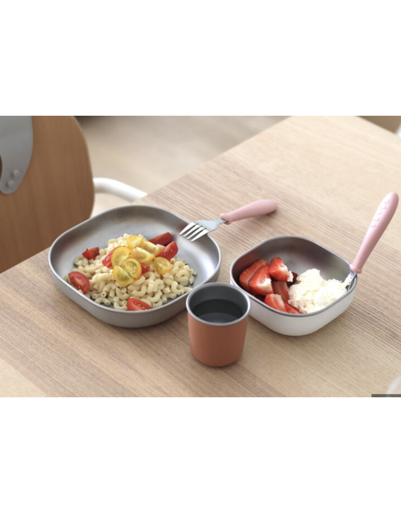 Béaba Beaba Eetset RVS Terracotta