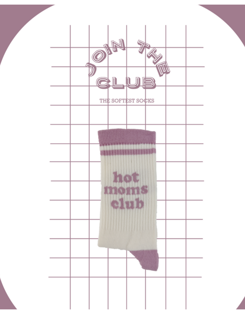 Minimou kousen "hot moms club" roze