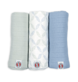 Lodger Lodger Swaddle 3-pack Solid Matcha Peppermint